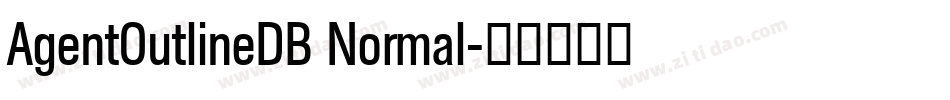 AgentOutlineDB Normal字体转换